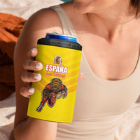Custom Espana Rugby Spain 4 in 1 Can Cooler Tumbler Lion Mascot Come on Los Leones Yellow Style