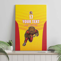 Custom Espana Rugby Spain Canvas Wall Art Lion Mascot Come on Los Leones Yellow Style