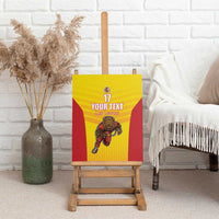 Custom Espana Rugby Spain Canvas Wall Art Lion Mascot Come on Los Leones Yellow Style