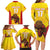 Custom Espana Rugby Spain Family Matching Long Sleeve Bodycon Dress and Hawaiian Shirt Lion Mascot Come on Los Leones Yellow Style