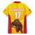 Custom Espana Rugby Spain Family Matching Off The Shoulder Long Sleeve Dress and Hawaiian Shirt Lion Mascot Come on Los Leones Yellow Style
