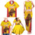 Custom Espana Rugby Spain Family Matching Tank Maxi Dress and Hawaiian Shirt Lion Mascot Come on Los Leones Yellow Style