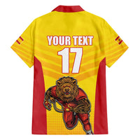 Custom Espana Rugby Spain Family Matching Tank Maxi Dress and Hawaiian Shirt Lion Mascot Come on Los Leones Yellow Style