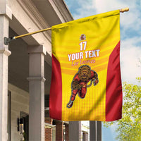 Custom Espana Rugby Spain Garden Flag Lion Mascot Come on Los Leones Yellow Style