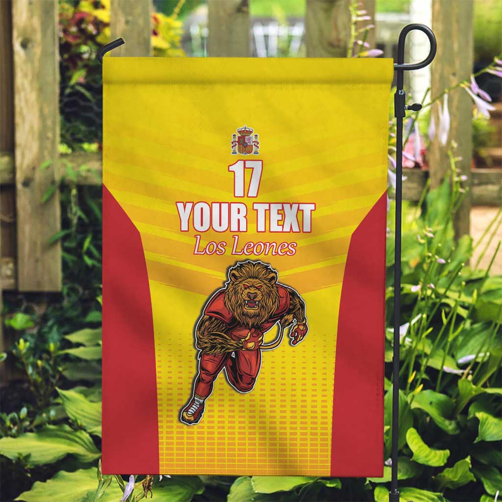 Custom Espana Rugby Spain Garden Flag Lion Mascot Come on Los Leones Yellow Style