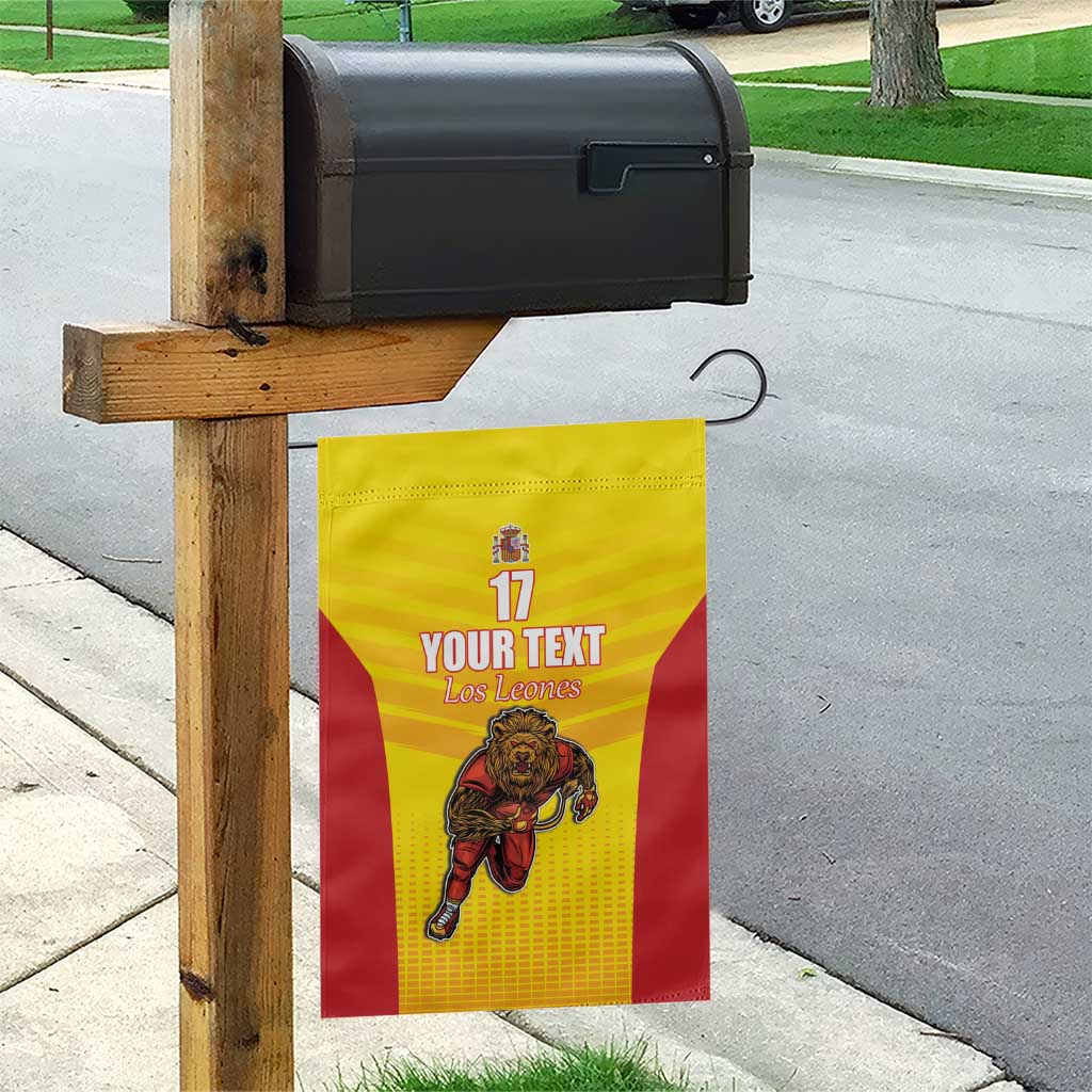 Custom Espana Rugby Spain Garden Flag Lion Mascot Come on Los Leones Yellow Style