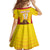 Custom Espana Rugby Spain Kid Short Sleeve Dress Lion Mascot Come on Los Leones Yellow Style