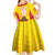 Custom Espana Rugby Spain Kid Short Sleeve Dress Lion Mascot Come on Los Leones Yellow Style