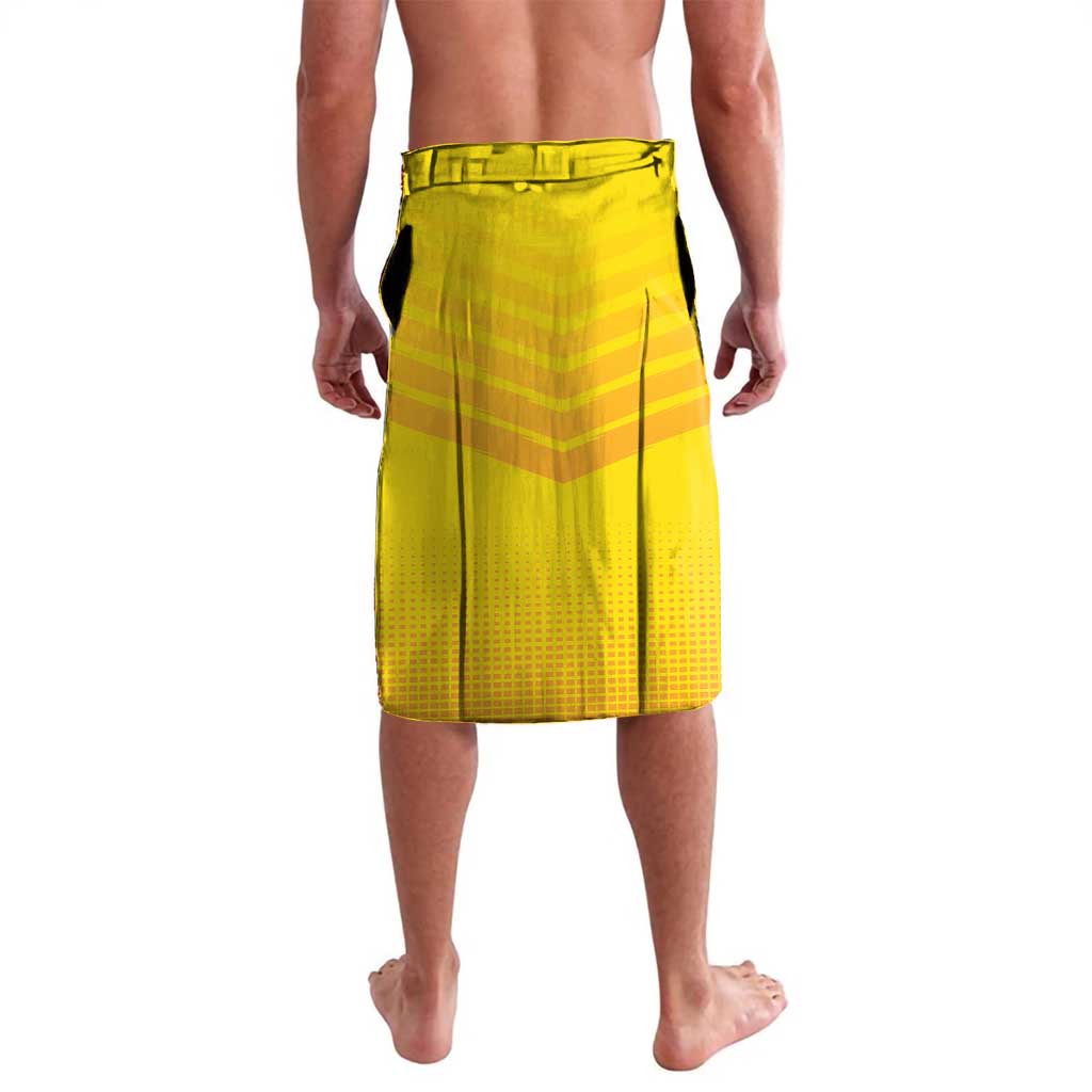 Custom Espana Rugby Spain Lavalava Lion Mascot Come on Los Leones Yellow Style