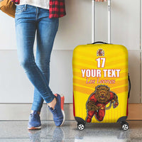 Custom Espana Rugby Spain Luggage Cover Lion Mascot Come on Los Leones Yellow Style