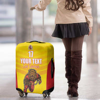 Custom Espana Rugby Spain Luggage Cover Lion Mascot Come on Los Leones Yellow Style