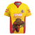 Custom Espana Rugby Spain Rugby Jersey Lion Mascot Come on Los Leones Yellow Style