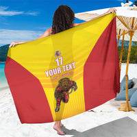 Custom Espana Rugby Spain Sarong Lion Mascot Come on Los Leones Yellow Style