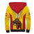 Custom Espana Rugby Spain Sherpa Hoodie Lion Mascot Come on Los Leones Yellow Style