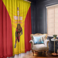 Custom Espana Rugby Spain Window Curtain Lion Mascot Come on Los Leones Yellow Style
