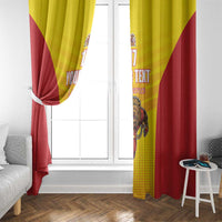 Custom Espana Rugby Spain Window Curtain Lion Mascot Come on Los Leones Yellow Style