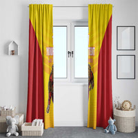 Custom Espana Rugby Spain Window Curtain Lion Mascot Come on Los Leones Yellow Style