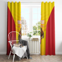 Custom Espana Rugby Spain Window Curtain Lion Mascot Come on Los Leones Yellow Style