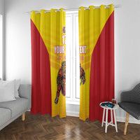 Custom Espana Rugby Spain Window Curtain Lion Mascot Come on Los Leones Yellow Style
