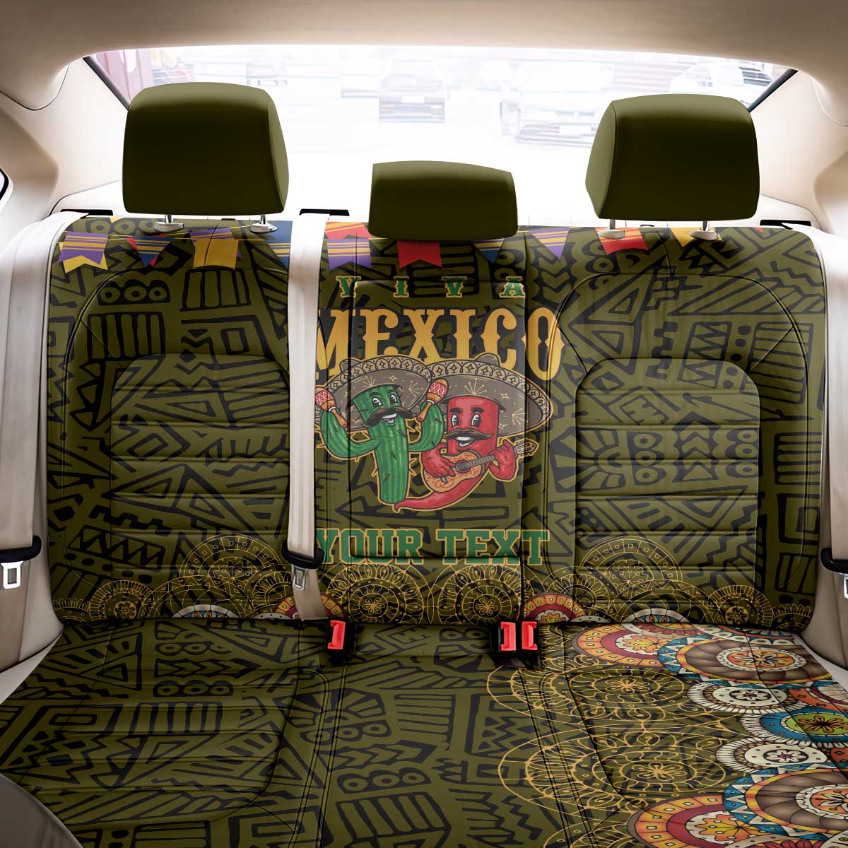 Personalized Mexico Cinco De Mayo Back Car Seat Cover Chilli Pepper and Cactus