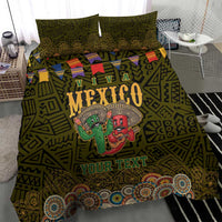 Personalized Mexico Cinco De Mayo Bedding Set Chilli Pepper and Cactus