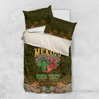 Personalized Mexico Cinco De Mayo Bedding Set Chilli Pepper and Cactus