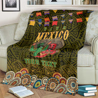 Personalized Mexico Cinco De Mayo Blanket Chilli Pepper and Cactus