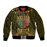 Personalized Mexico Cinco De Mayo Bomber Jacket Chilli Pepper and Cactus