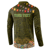 Personalized Mexico Cinco De Mayo Button Sweatshirt Chilli Pepper and Cactus