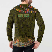 Personalized Mexico Cinco De Mayo Button Sweatshirt Chilli Pepper and Cactus