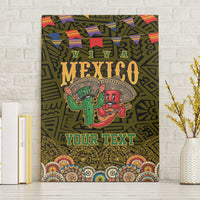 Personalized Mexico Cinco De Mayo Canvas Wall Art Chilli Pepper and Cactus