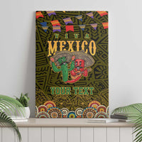 Personalized Mexico Cinco De Mayo Canvas Wall Art Chilli Pepper and Cactus