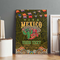 Personalized Mexico Cinco De Mayo Canvas Wall Art Chilli Pepper and Cactus