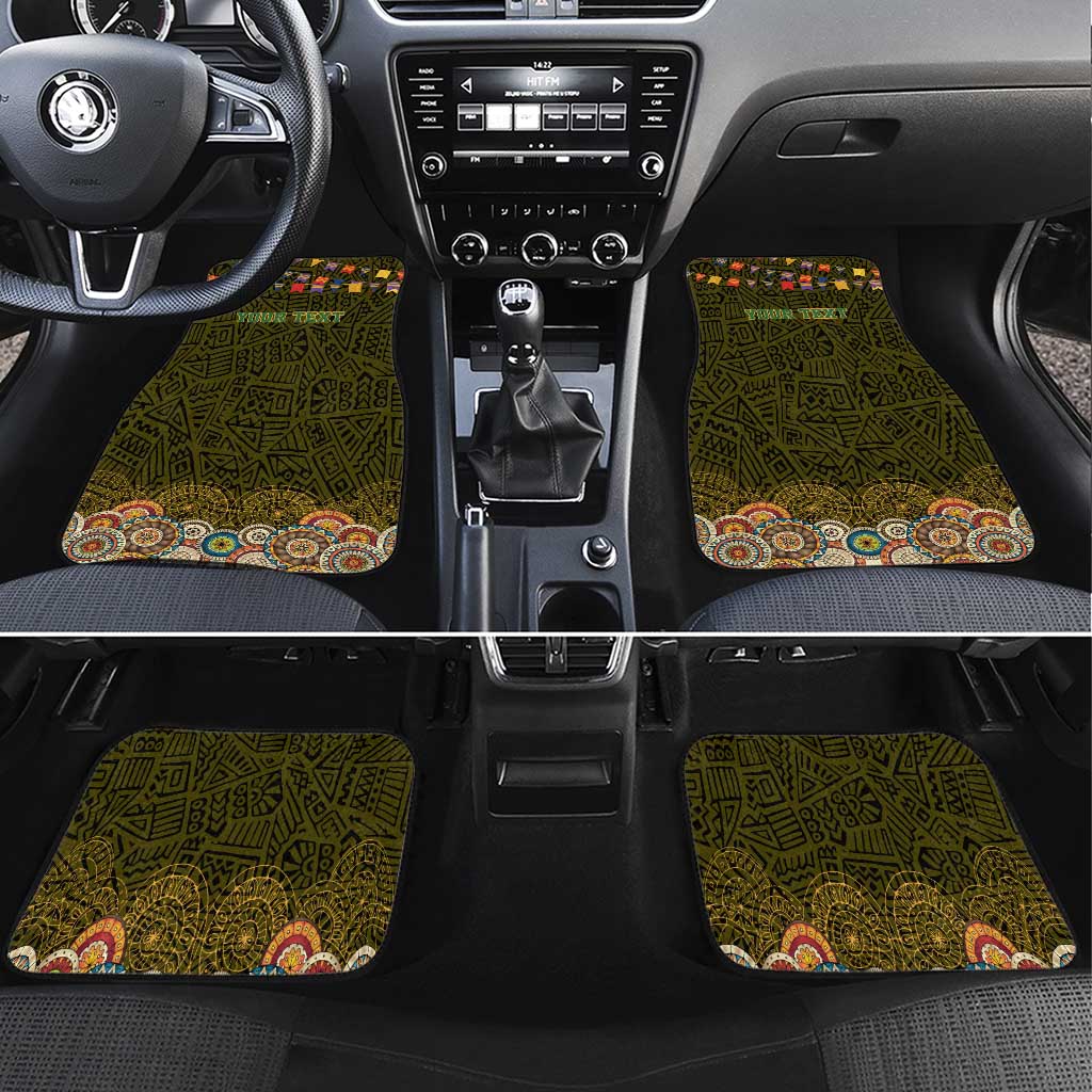 Personalized Mexico Cinco De Mayo Car Mats Chilli Pepper and Cactus
