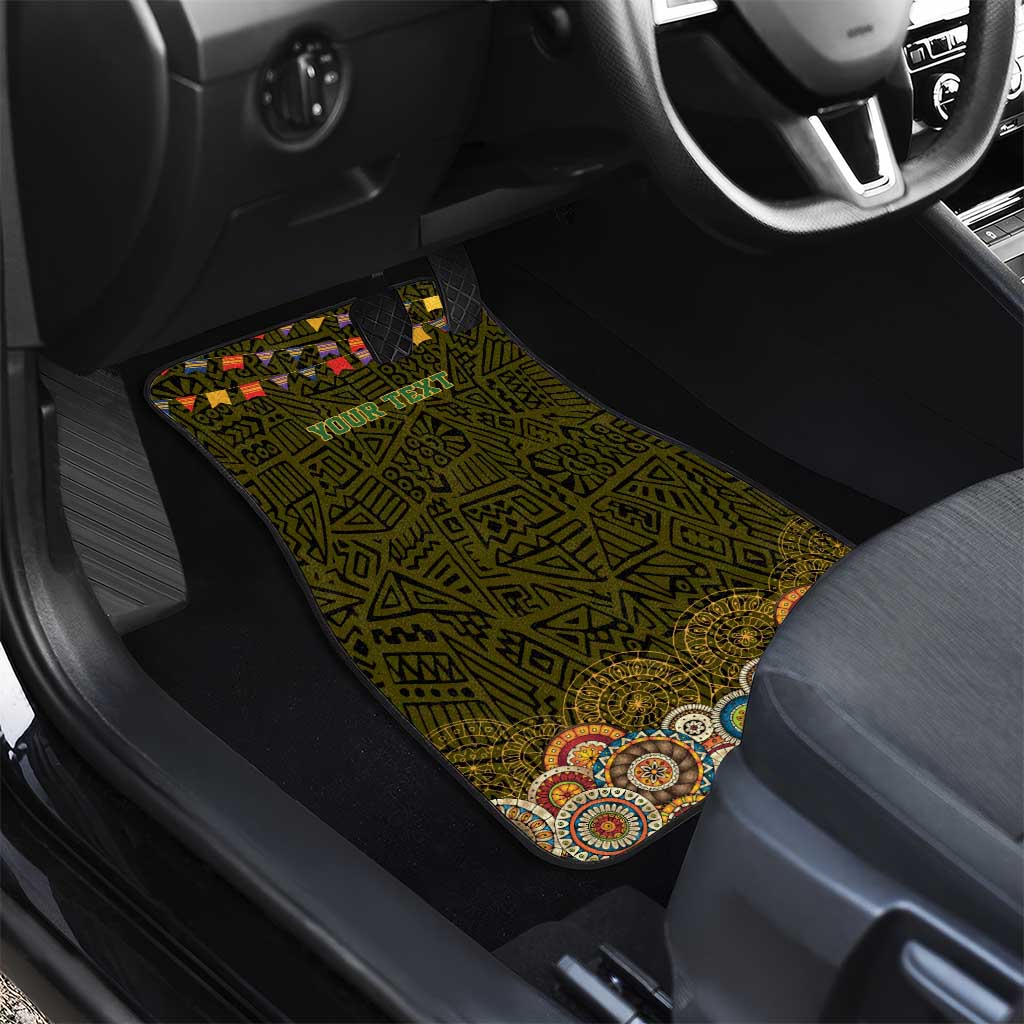 Personalized Mexico Cinco De Mayo Car Mats Chilli Pepper and Cactus
