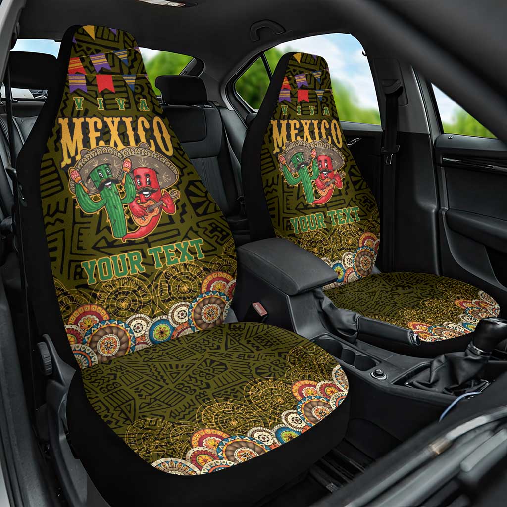Personalized Mexico Cinco De Mayo Car Seat Cover Chilli Pepper and Cactus