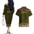 Personalized Mexico Cinco De Mayo Couples Matching Off The Shoulder Long Sleeve Dress and Hawaiian Shirt Chilli Pepper and Cactus