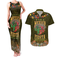 Personalized Mexico Cinco De Mayo Couples Matching Tank Maxi Dress and Hawaiian Shirt Chilli Pepper and Cactus