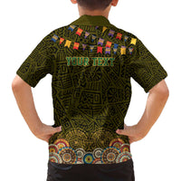 Personalized Mexico Cinco De Mayo Family Matching Off The Shoulder Long Sleeve Dress and Hawaiian Shirt Chilli Pepper and Cactus