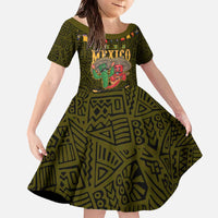 Personalized Mexico Cinco De Mayo Family Matching Off The Shoulder Long Sleeve Dress and Hawaiian Shirt Chilli Pepper and Cactus