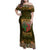 Personalized Mexico Cinco De Mayo Family Matching Off Shoulder Maxi Dress and Hawaiian Shirt Chilli Pepper and Cactus