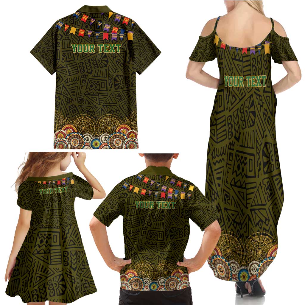 Personalized Mexico Cinco De Mayo Family Matching Summer Maxi Dress and Hawaiian Shirt Chilli Pepper and Cactus