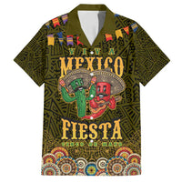 Personalized Mexico Cinco De Mayo Family Matching Tank Maxi Dress and Hawaiian Shirt Chilli Pepper and Cactus