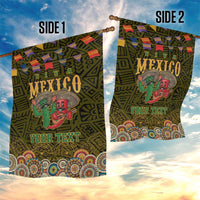 Personalized Mexico Cinco De Mayo Garden Flag Chilli Pepper and Cactus