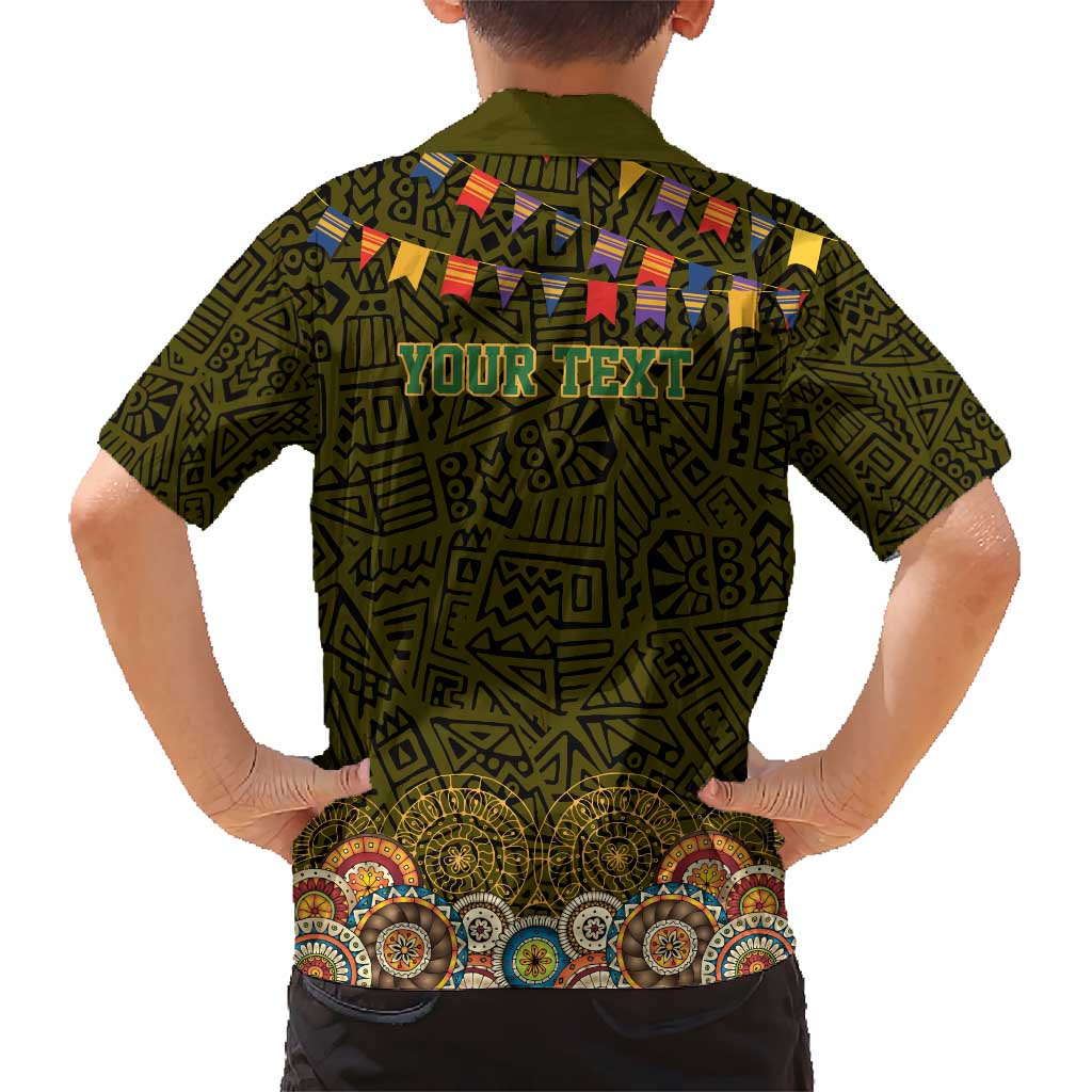 Personalized Mexico Cinco De Mayo Kid Hawaiian Shirt Chilli Pepper and Cactus