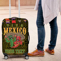 Personalized Mexico Cinco De Mayo Luggage Cover Chilli Pepper and Cactus