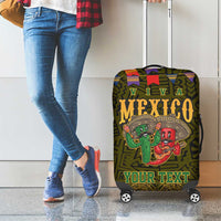Personalized Mexico Cinco De Mayo Luggage Cover Chilli Pepper and Cactus