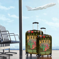 Personalized Mexico Cinco De Mayo Luggage Cover Chilli Pepper and Cactus