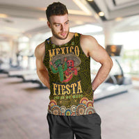 Personalized Mexico Cinco De Mayo Men Tank Top Chilli Pepper and Cactus