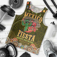 Personalized Mexico Cinco De Mayo Men Tank Top Chilli Pepper and Cactus